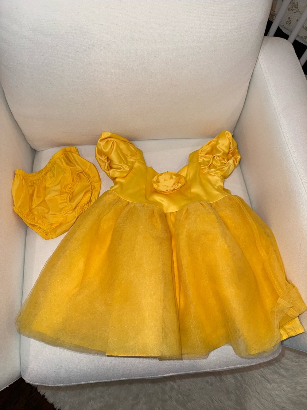 Janie and Jack Disney Baby Girl Beauty and the Beast Belle Dress